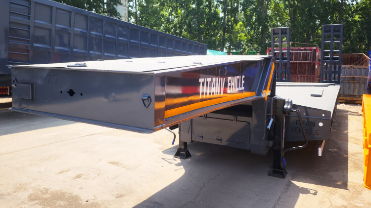 Titan 3 Axle Low Bed Truck Trailer for Sale in Angola