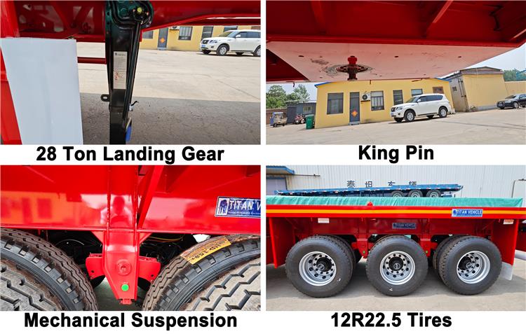 Tri Axle Flatbed Semi Trailer for Sale In Jamaica