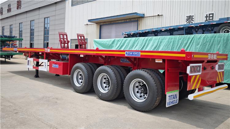 Tri Axle Flatbed Semi Trailer for Sale In Jamaica