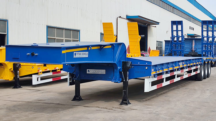 TITAN 3 Axle 80T Low Bed Semi Trailer for Sale in Ghana