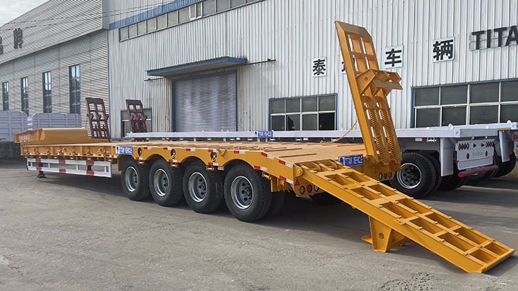 TITAN 4 Axle Low Bed Trailer Truck for Sale in Tanzania