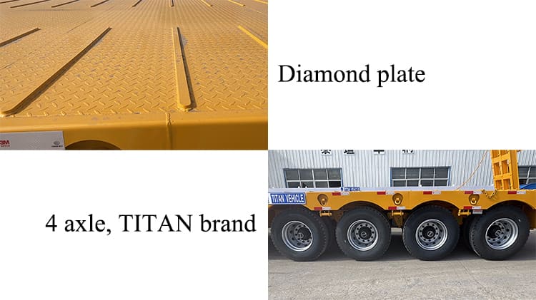 TITAN 4 Axle Low Bed Trailer Truck for Sale in Tanzania