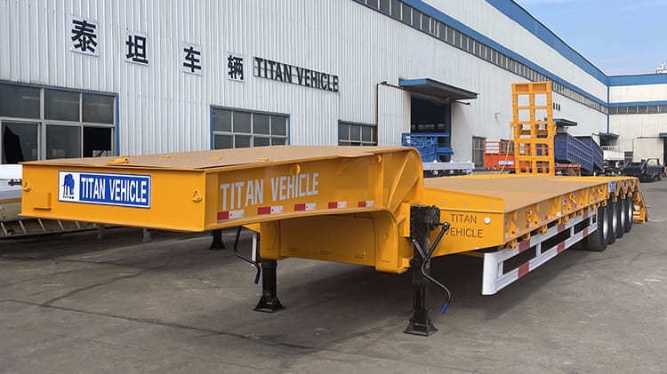 TITAN 4 Axle Low Bed Trailer Truck for Sale in Tanzania