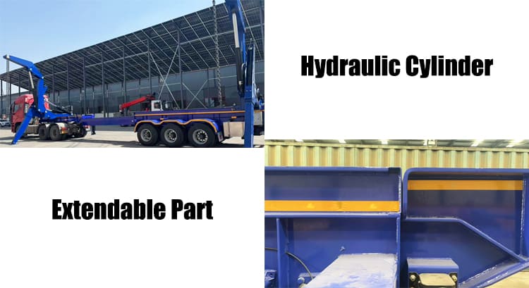 45 T Extendable Side Loader Trailer Price for Sale in Papua New Guinea
