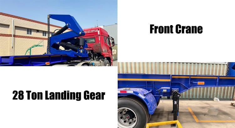 45 T Extendable Side Loader Trailer Price for Sale in Papua New Guinea