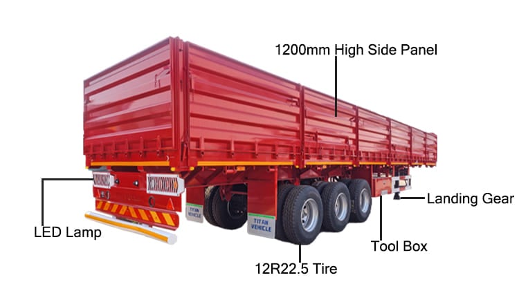 3 Axle Drop Side Trailer for Sale in Zimbabwe