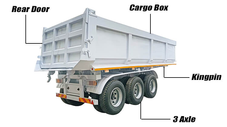  Titan 3 Axle Dump Semi Trailer for Sale in Chad