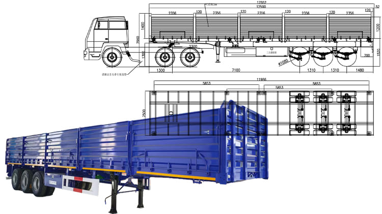 Tri Axle Drop Side Trailer for Sale in Zimbabwe