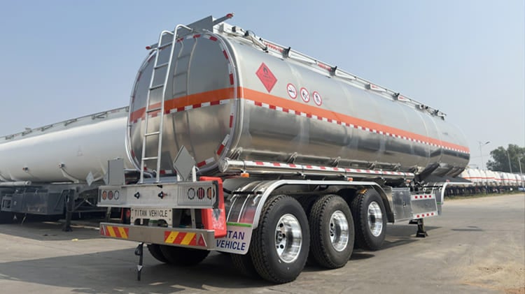 TITAN 3 Axle Aluminum Diesel Tank Trailer for Sale in Tanzania