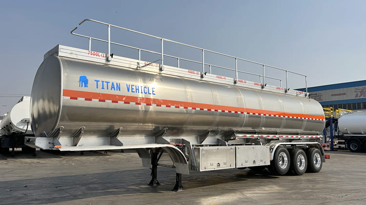 TITAN 45000L Aluminum Diesel Tanker Trailer for Sale in Tanzania
