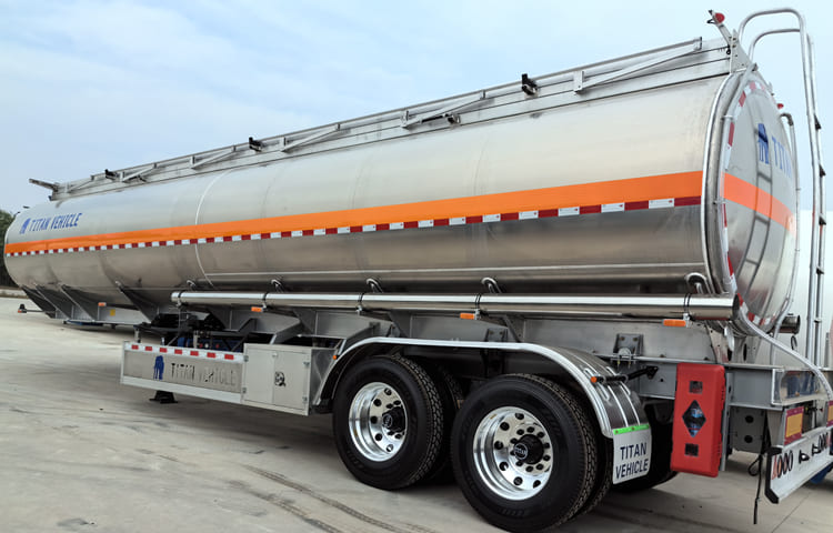TITAN 2 Axle Aluminum Fuel Tank Semi Trailer for Sale in Tanzania