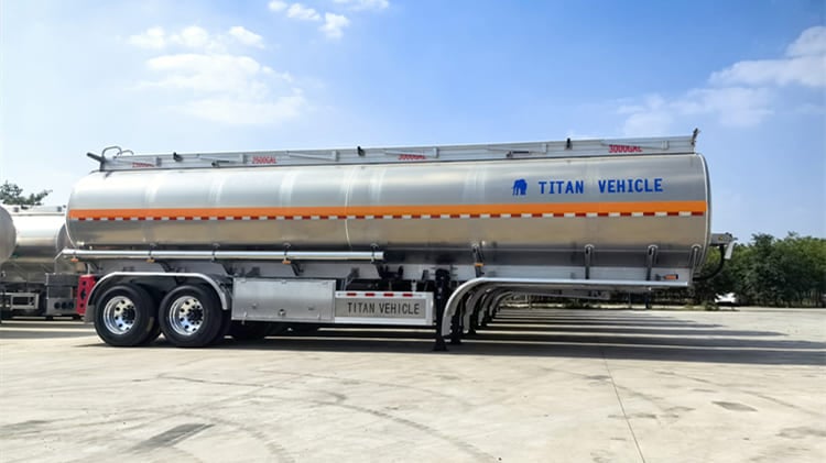 TITAN 2 Axle Aluminum Fuel Tank Semi Trailer for Sale in Tanzania