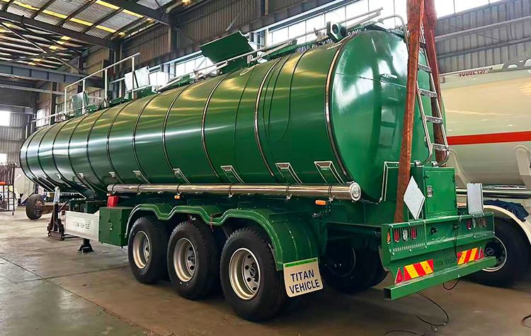 3 Axle Food Grade Stainless Steel Tanker Trailer for Sale in DR Congo