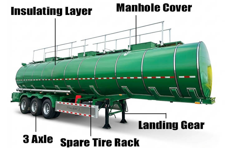 3 Axle Food Grade Stainless Steel Tanker Trailer for Sale in DR Congo