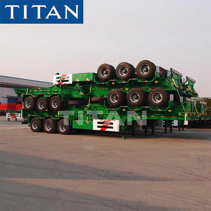 40ft skeleton port container terminal chassis trailer manufacturer by