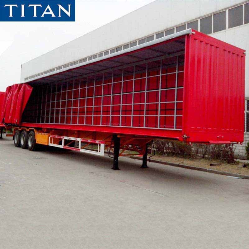 45 Foot Curtain Side Trailer for Sale in Madagascar - TITAN Vehicle