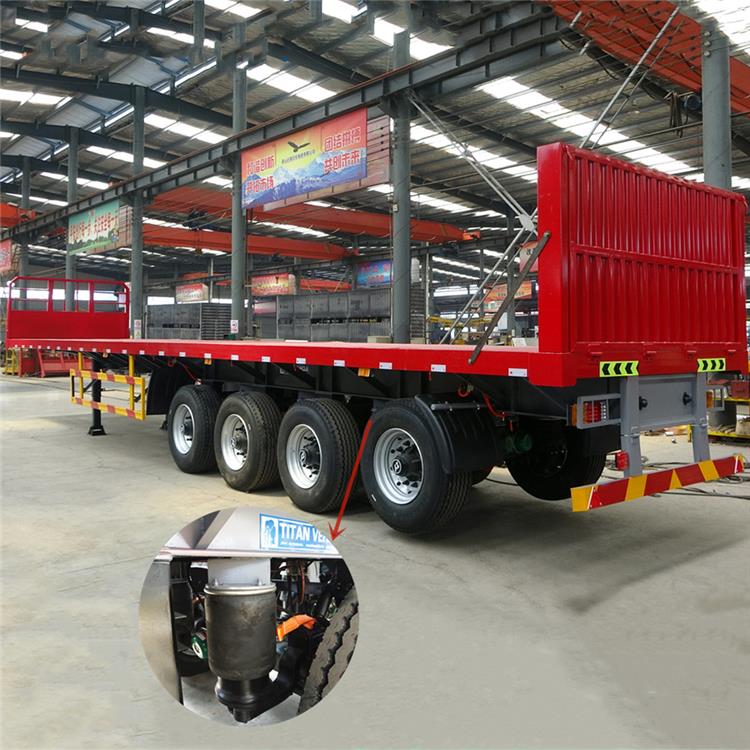4 Axle Flatbed Trailer with Airbag Suspension
