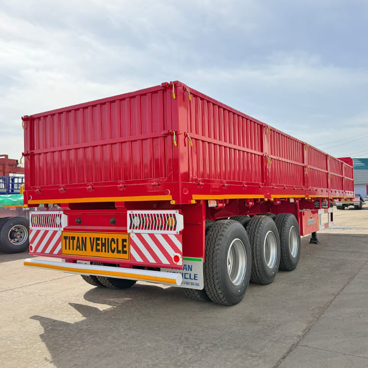 60T 3 Axle Side Wall Semi Trailer