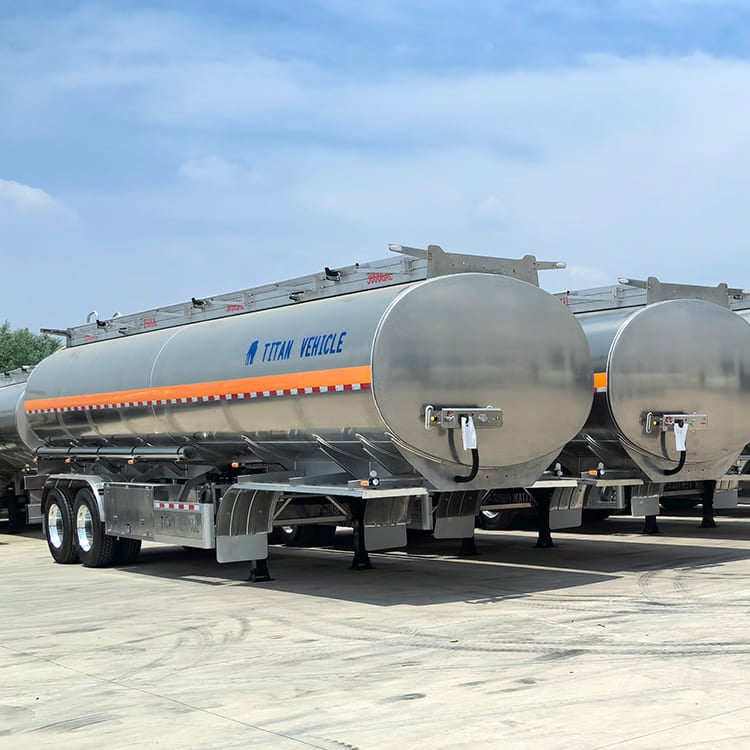 2 Axle Aluminum Fuel Tank Semi Trailer