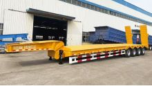 4 Axle 100T Lowbed Trailer Truck