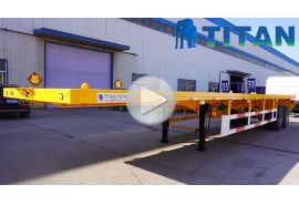 40Ft 2 Axle Flatbed Container Trailer 
