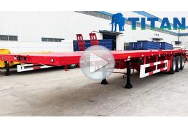 40Ft Flatbed Semi Trailer with 1000 Liters Oil Tank