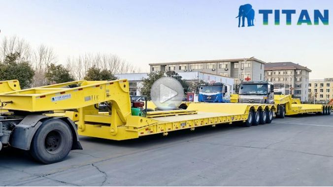 4 Axle Detachable Low Bed Trailer