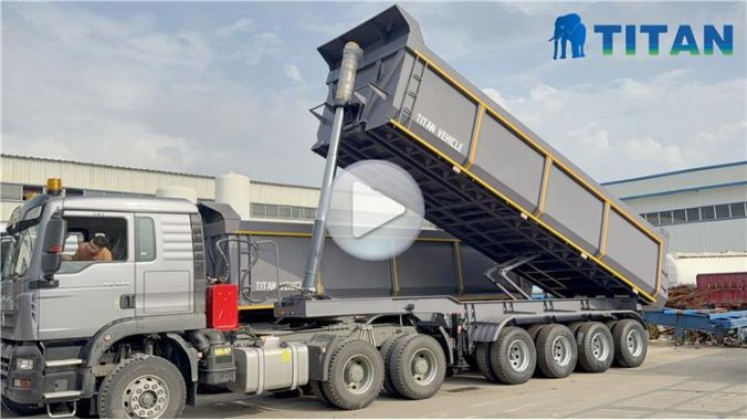 Hydraulic End Dump Semi Trailer
